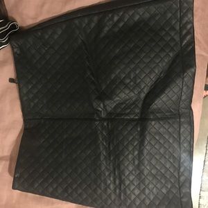 Black synthetic leather quilted skirt! Worn 1x.